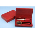 Wood Boxed Magnifier and Letter Opener